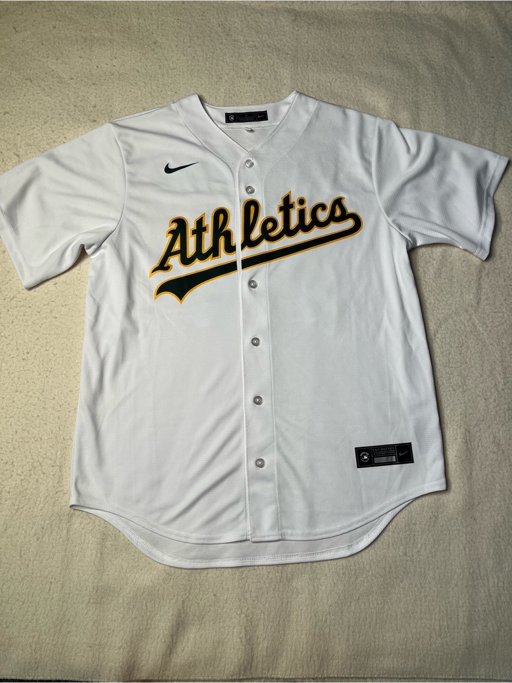 Nike MLB Oakland Sacramento Athletics Matt Chapman White Jersey Mens L Vintage